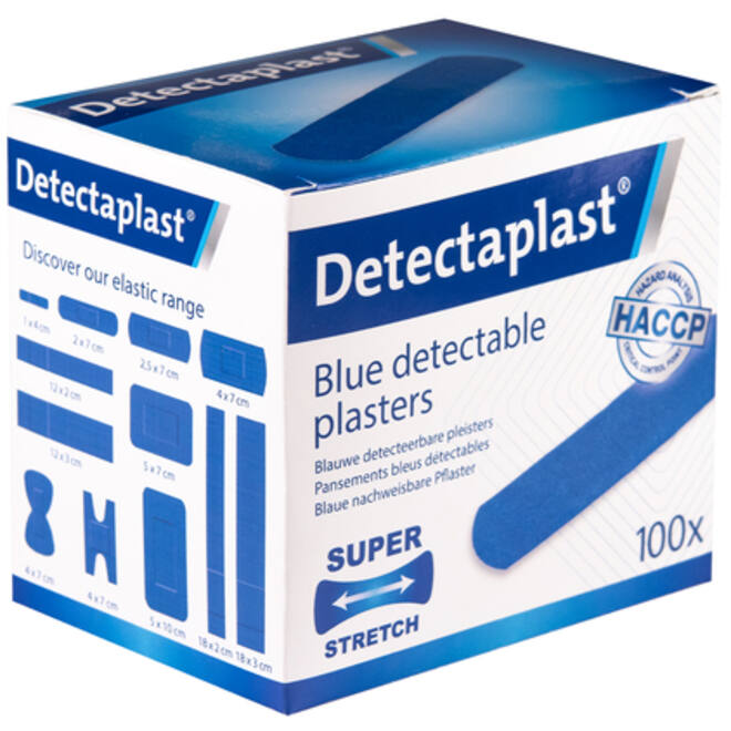 Elastische blauwe textielpleister Detectaplast 19x72mm