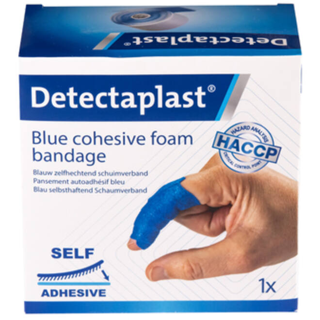 Foamverband blauw Detectaplast 6cmx4,5m