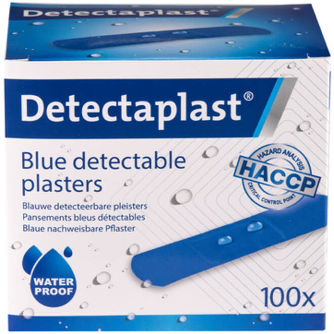 Waterafstotende blauwe pleister Detectaplast 19x72mm