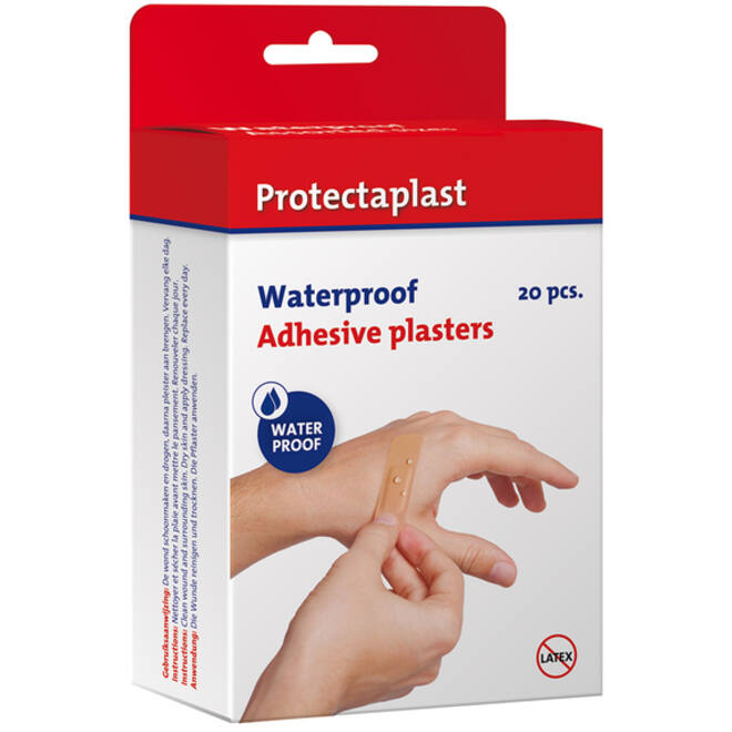 Waterafstotende bruine pleisters Protectaplast assorti