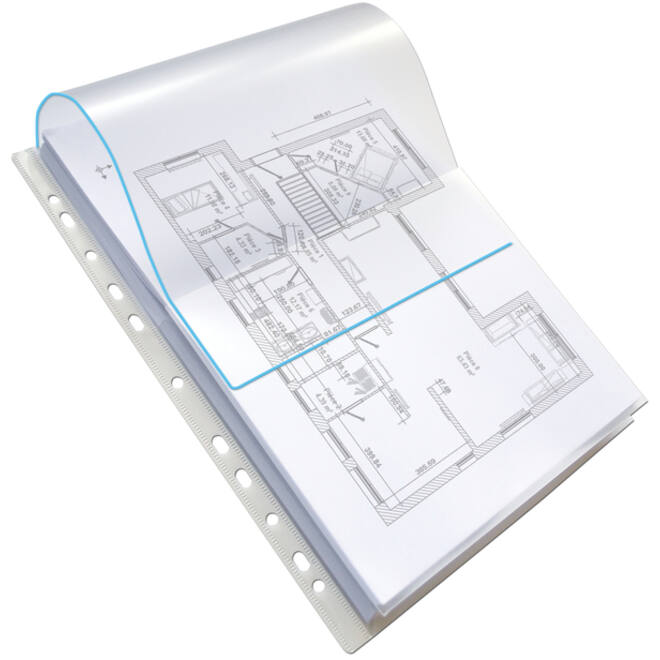 Showtas Oxford A4 PP 200µ glashelder met sluitklep 10 stuks