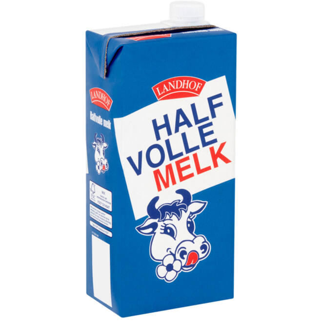 Melk Landhof halfvol houdbaar pak 1 liter