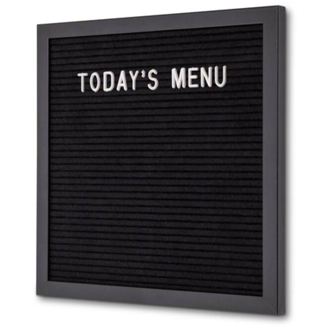 Letterbord IEZZY 30x30cm zwart hout