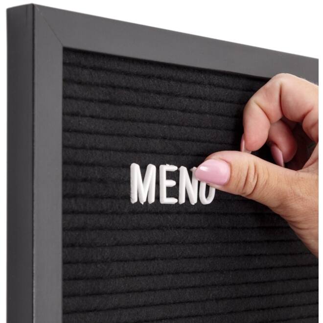 Letterbord IEZZY 40x60cm zwart hout