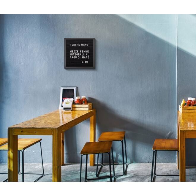 Letterbord IEZZY 40x60cm zwart hout