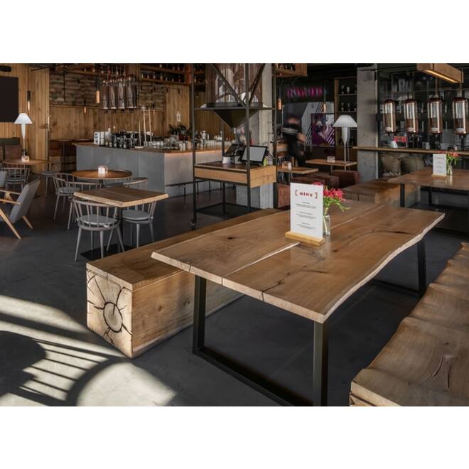Menukaarthouder IEZZY tafeldisplay A4 hout