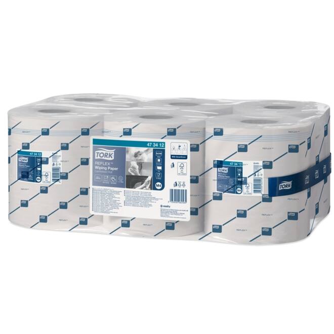 Poetsrol Tork Reflex™ M4 centerfeed 1-laags 114m blauw 473412