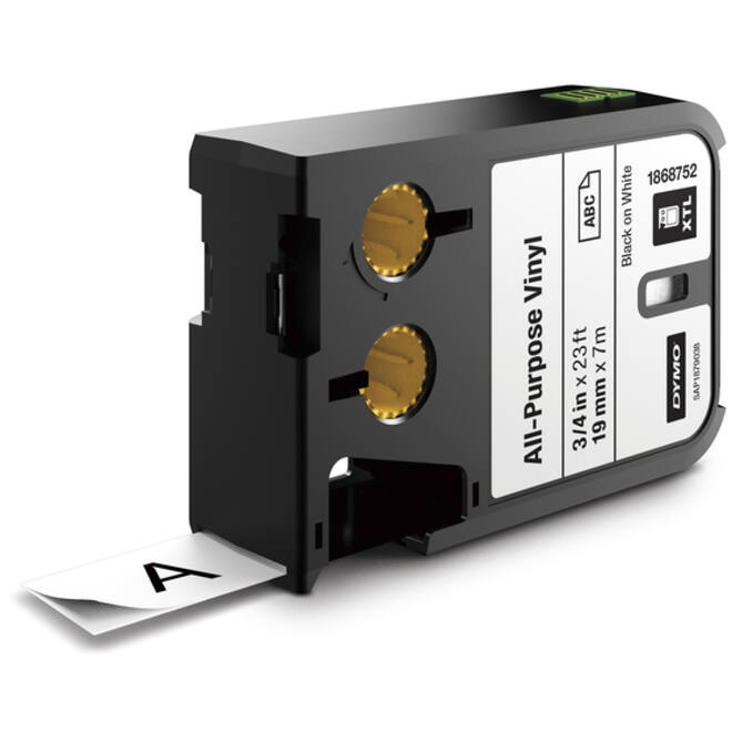 Labeltape Dymo XTL multifunctioneel 19mm zwart op wit