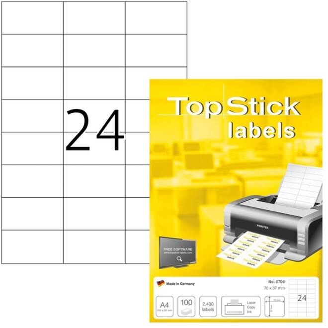 Etiket Office 70x37mm 2400 stuks