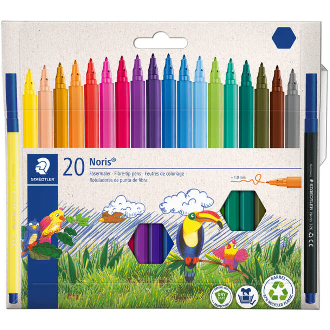 Kleurstift Staedtler Noris 326 kartonnen etui 20 kleuren