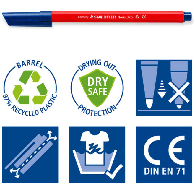 Kleurstift Staedtler Noris 326 kartonnen etui 10 kleuren