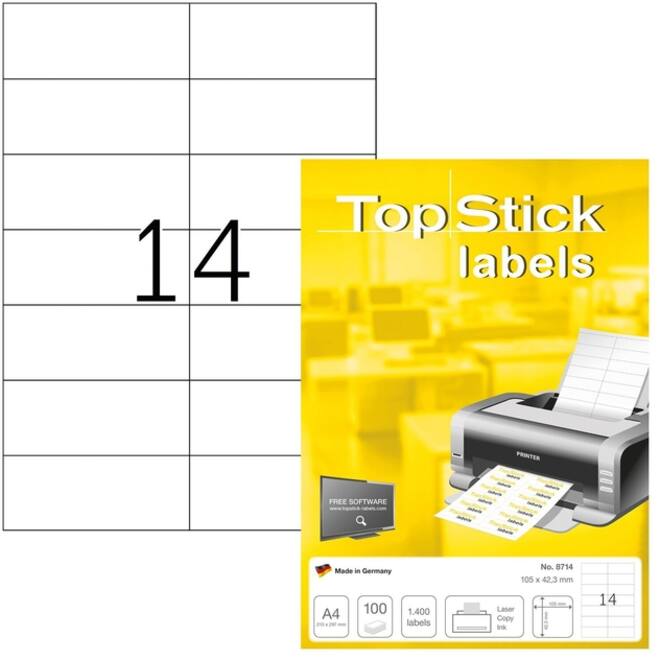 Etiket Office 105x42.3mm 1400 stuks