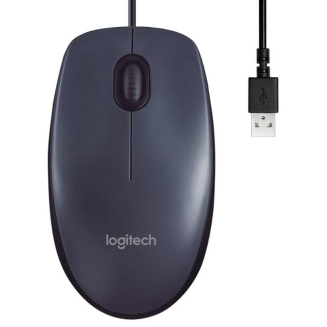 Muis Logitech USB B100 zwart