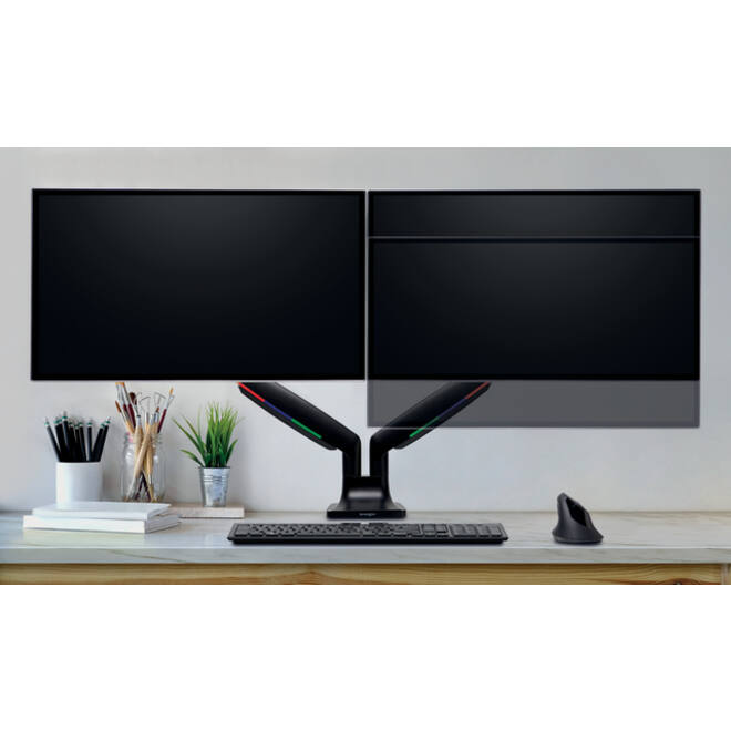 Monitorarm Kensington One-touch in hoogte verstelbaar dubbel