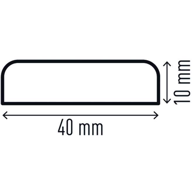 Beschermingsprofiel Durable S10 recht 1m geel zwart