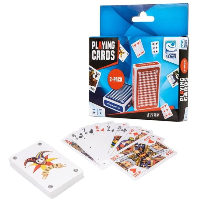 Speelkaarten Clown set van 2