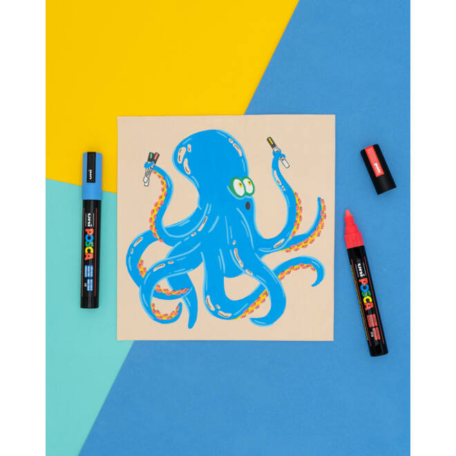 Verfstift Posca PC1MC extra fijn assorti set à 8 stuks