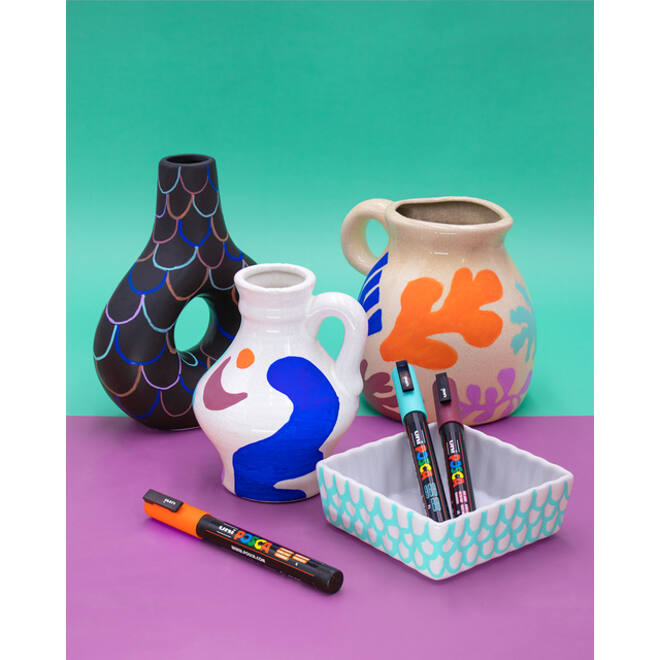 Verfstift Posca PC1MC extra fijn assorti set à 8 stuks