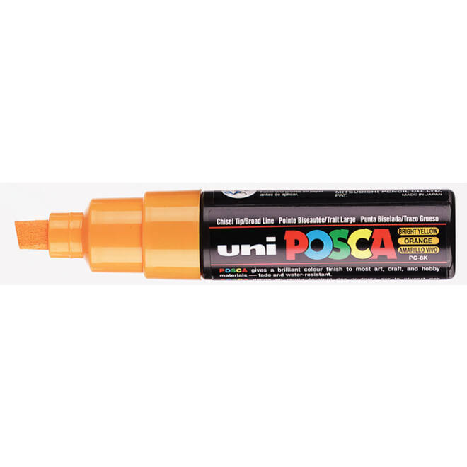 Verfstift Posca PC8K breed schuin oranje