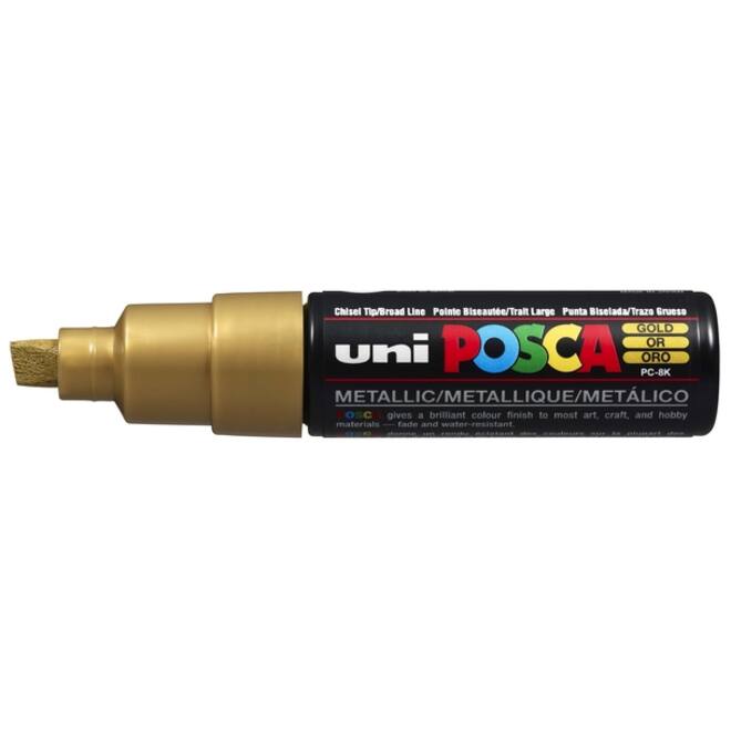 Verfstift Posca PC8K breed schuin goud
