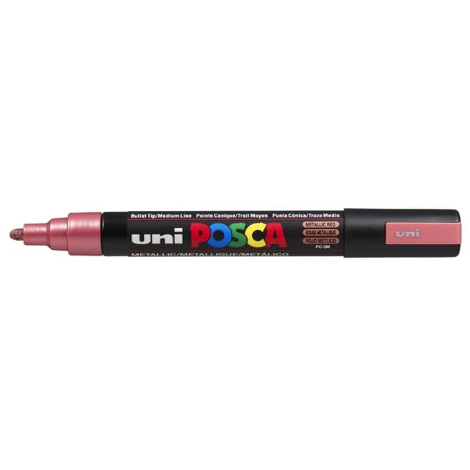 Verfstift Posca PC5M medium metallic rood