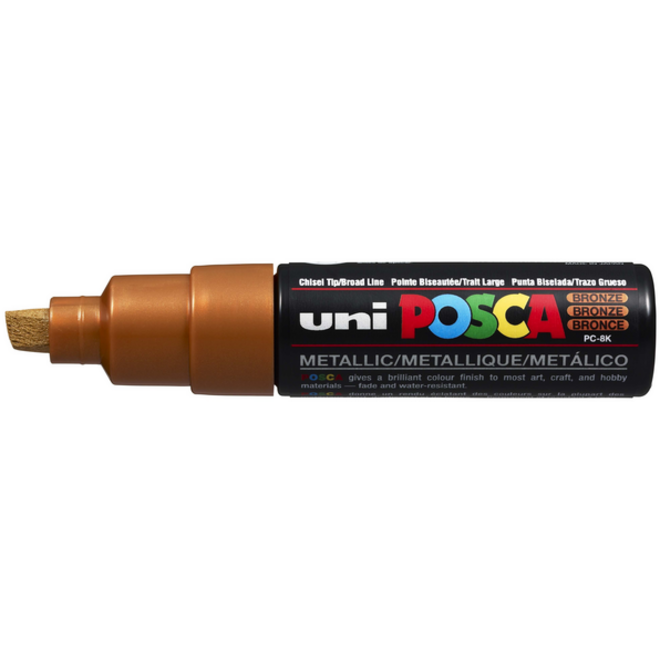 Verfstift Posca PC8K breed schuin brons