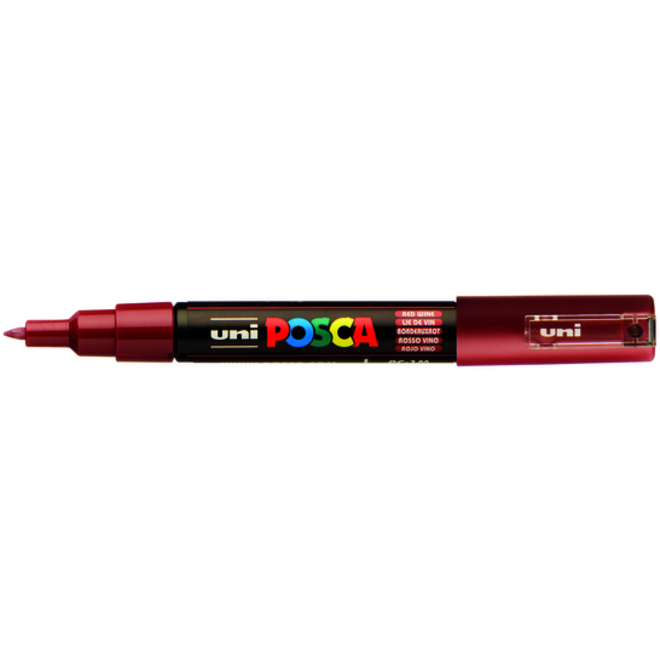 Verfstift Posca PC1MC extra fijn wijnrood