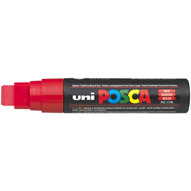 Verfstift Posca PC17K extra breed rechthoek rood