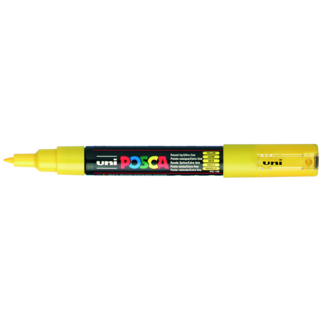 Verfstift Posca PC1MC extra fijn geel
