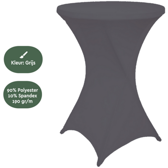 Tafelrok BRASQ voor statafel 80cm antraciet