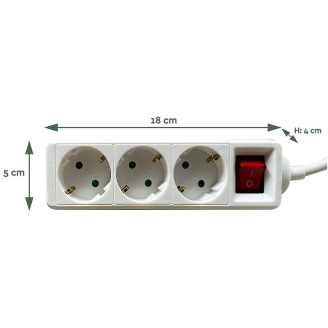 Stekkerdoos BRASQ 3 voudig 1.4 meter wit