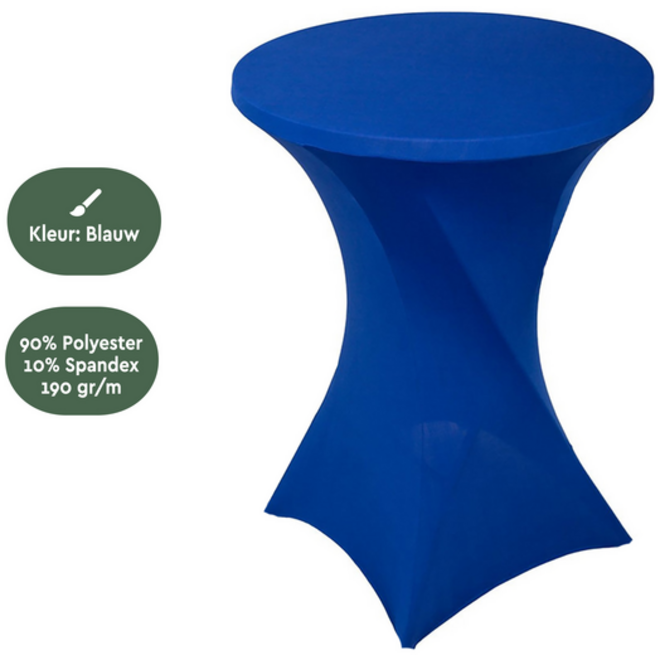 Tafelrok BRASQ voor statafel 80cm blauw
