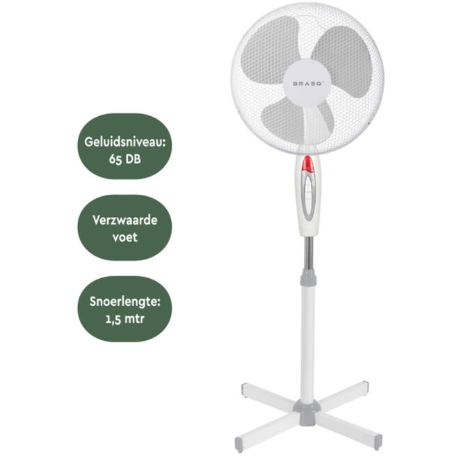 Statiefventilator BRASQ F300 Ø 40cm wit
