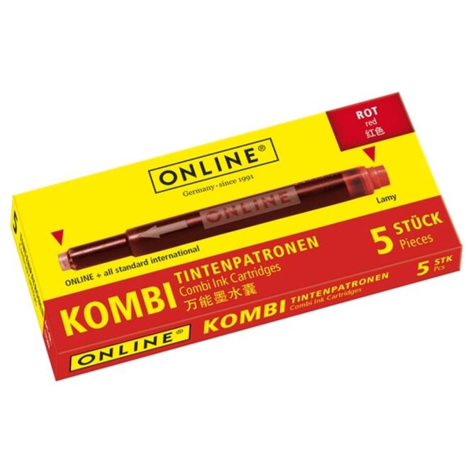Inktpatroon Online Kombi rood doos à 5 stuks