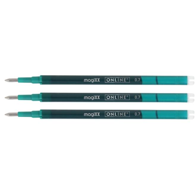 Gelschrijvervulling Online Magixx 0.7mm turquoise blister à 3 stuks