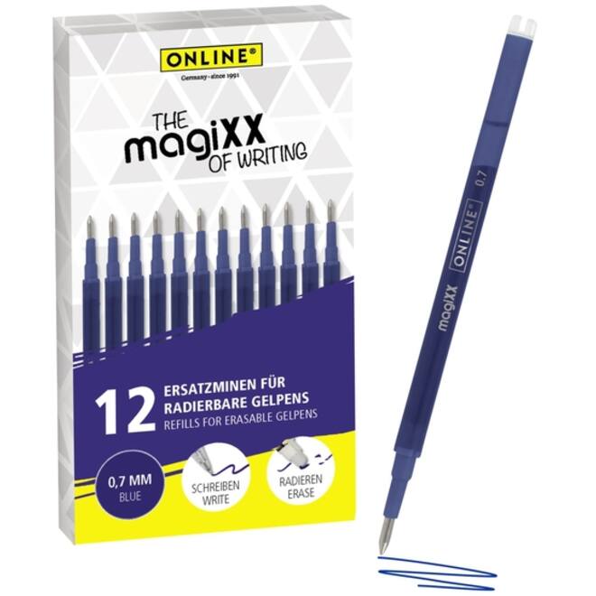 Gelschrijvervulling Online Magixx 0.7mm blauw doos à 12 stuks