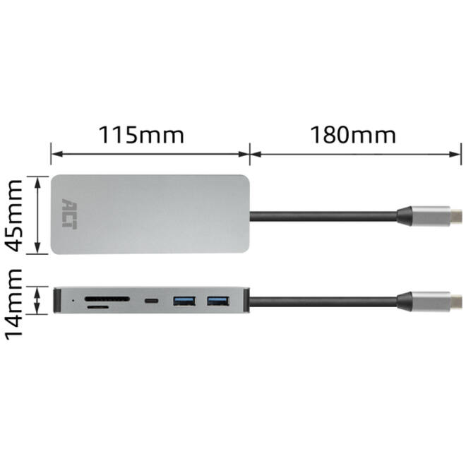 Dockingstation ACT USB-C 7-in-1