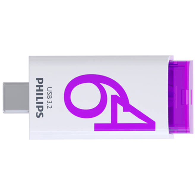 USB Stick Philips Click USB-C 64GB Magic Purple