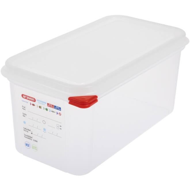 Voedseldoos Araven GN 1/3 met deksel 6 liter 4 stuks