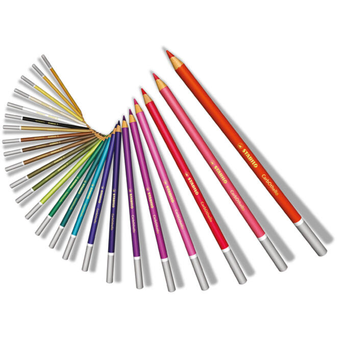 Kleurpotloden STABILO CarbOthello kalkpastel assorti blik à 24 stuks