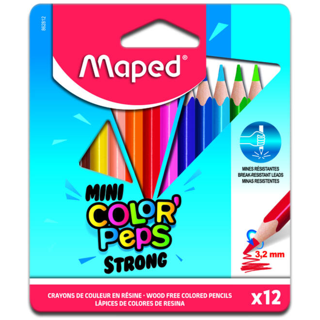 Kleurpotlood Maped Color'Peps Mini Strong set á 12 kleuren