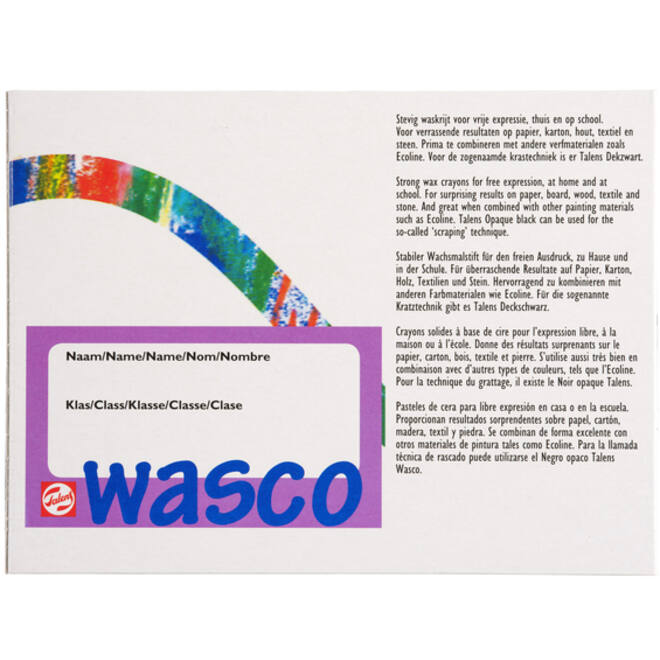 Waskrijt Talens Wasco set á 12 kleuren