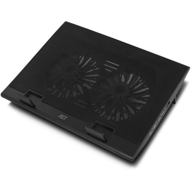 Laptopstandaard ACT 2 standen met ventilator 4-p hub