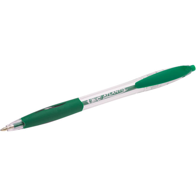 Balpen Bic Atlantis classic grip clic medium groen