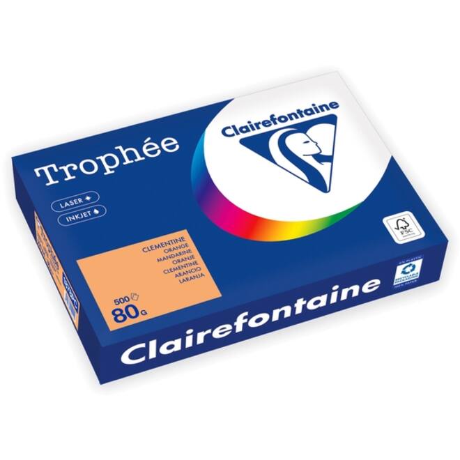 Kopieerpapier Trophée A4 80gr oranje 500 vel