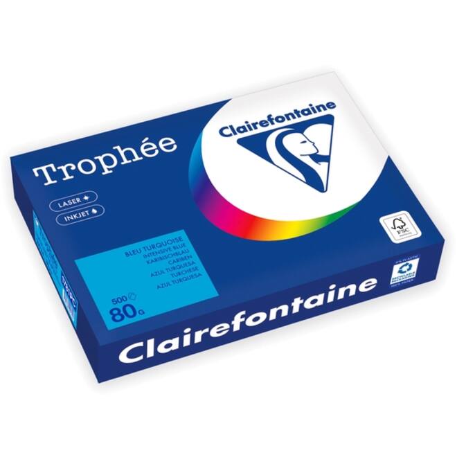 Kopieerpapier Trophée A4 80gr caribenblauw 500 vel