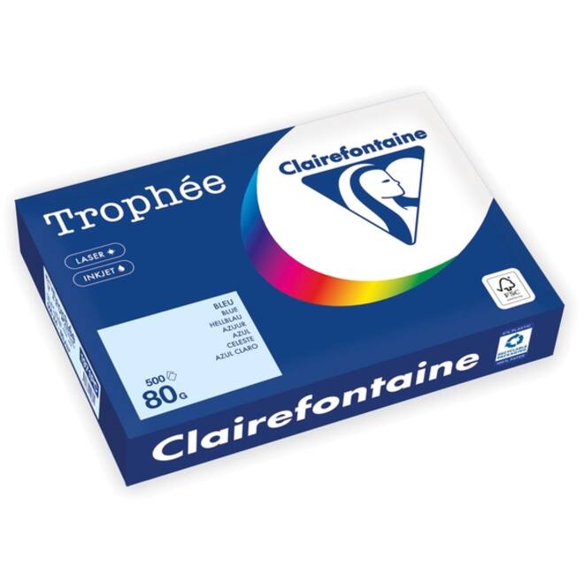 Kopieerpapier Trophée A4 80gr azuurblauw 500 vel