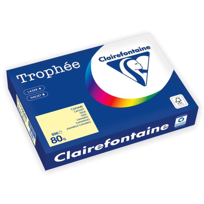 Kopieerpapier Trophée A4 80gr geel 500vel