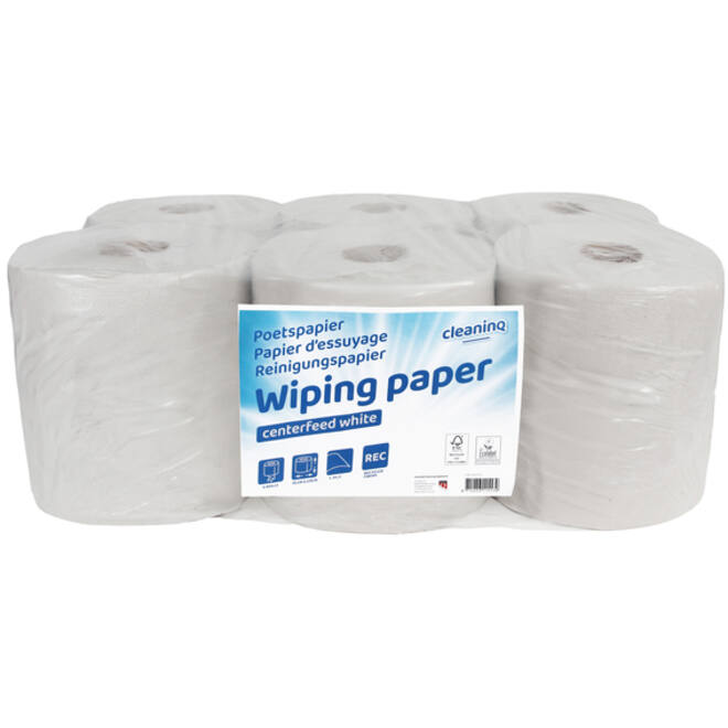 Poetspapier Cleaninq midi 1-laags 19cmx270m wit