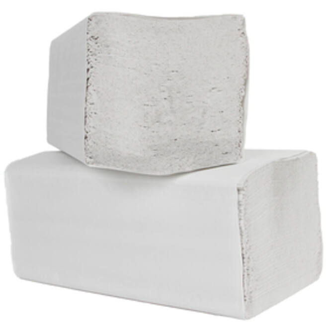 Handdoek Cleaninq Z-vouw 2-laags 225x220mm 20x200 wit